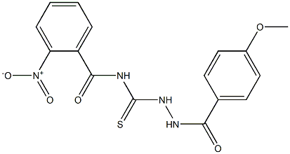 N-{[2-(4-methoxybenzoyl)hydrazino]carbothioyl}-2-nitrobenzamide Struktur