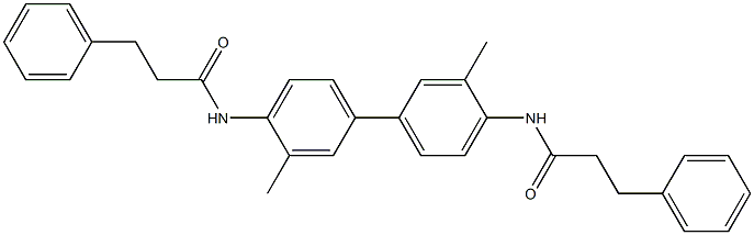 N-{3,3'-dimethyl-4'-[(3-phenylpropanoyl)amino][1,1'-biphenyl]-4-yl}-3-phenylpropanamide Struktur