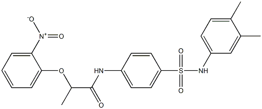 N-{4-[(3,4-dimethylanilino)sulfonyl]phenyl}-2-(2-nitrophenoxy)propanamide Struktur