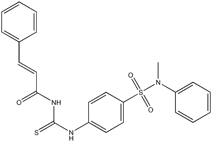 N-methyl-N-phenyl-4-[({[(E)-3-phenyl-2-propenoyl]amino}carbothioyl)amino]benzenesulfonamide Struktur