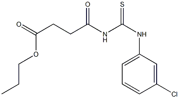 propyl 4-{[(3-chloroanilino)carbothioyl]amino}-4-oxobutanoate Struktur