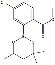 Methyl 4-chloro-2-(4,4,6-trimethyl-1,3,2-dioxaborinan-2-yl)benzoate Struktur