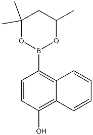 4-(4,4,6-Trimethyl-1,3,2-dioxaborinan-2-yl)-1-naphthol Struktur