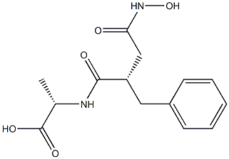 N-[(S)-4-Hydroxyamino-1,4-dioxo-2-(phenylmethyl)butyl]-L-alanine Struktur