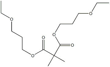 Dimethylmalonic acid bis(3-ethoxypropyl) ester Struktur