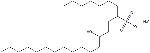 11-Hydroxytricosane-8-sulfonic acid sodium salt Struktur