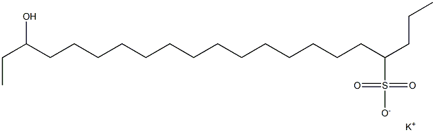 19-Hydroxyhenicosane-4-sulfonic acid potassium salt Struktur