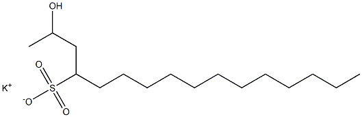 2-Hydroxyhexadecane-4-sulfonic acid potassium salt Struktur