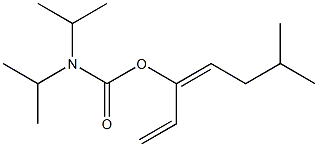 N,N-Diisopropylcarbamic acid (3E)-6-methyl-1,3-heptadien-3-yl ester Struktur