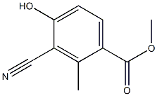 2-Methyl-3-cyano-4-hydroxybenzoic acid methyl ester Struktur