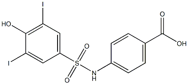 4-[(3,5-Diiodo-4-hydroxyphenyl)sulfonylamino]benzoic acid Struktur