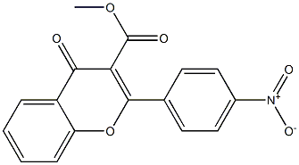 2-[4-Nitrophenyl]-4-oxo-4H-1-benzopyran-3-carboxylic acid methyl ester Struktur