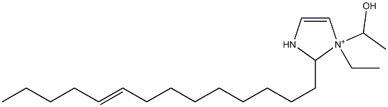 1-Ethyl-1-(1-hydroxyethyl)-2-(9-tetradecenyl)-4-imidazoline-1-ium Struktur