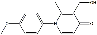 N-(4-Methoxyphenyl)-3-(hydroxymethyl)-2-methyl-4(1H)-pyridone Struktur