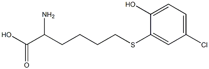 2-Amino-6-(5-chloro-2-hydroxyphenylthio)hexanoic acid Struktur