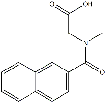 [N-(2-Naphthoyl)-N-methylamino]acetic acid Struktur