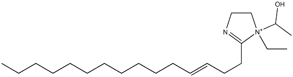 1-Ethyl-1-(1-hydroxyethyl)-2-(3-pentadecenyl)-2-imidazoline-1-ium Struktur