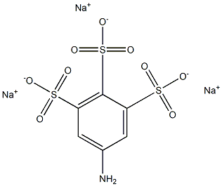 5-Amino-1,2,3-benzenetrisulfonic acid trisodium salt Struktur