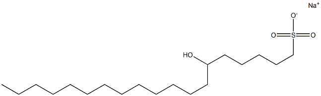 6-Hydroxynonadecane-1-sulfonic acid sodium salt Struktur