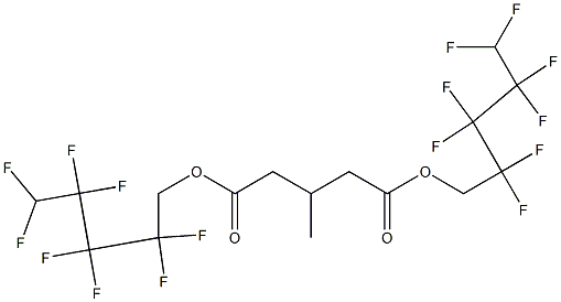 3-Methylglutaric acid bis(2,2,3,3,4,4,5,5-octafluoropentyl) ester Struktur