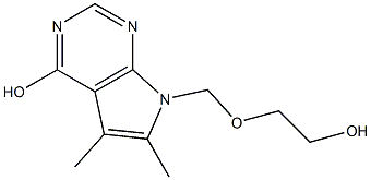 2-[[4-Hydroxy-5,6-dimethyl-7H-pyrrolo[2,3-d]pyrimidin-7-yl]methoxy]ethanol Struktur