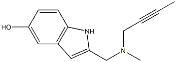 2-[Methyl(2-butynyl)aminomethyl]-1H-indol-5-ol Struktur