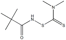 N-[(Dimethylamino)(thiocarbonyl)thio]pivalamide Struktur