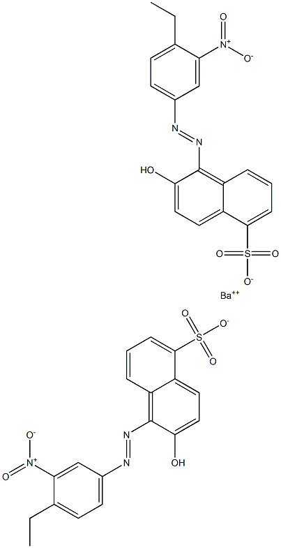 Bis[1-[(4-ethyl-3-nitrophenyl)azo]-2-hydroxy-5-naphthalenesulfonic acid]barium salt Struktur