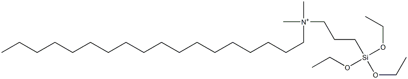 N,N-Dimethyl-N-[3-(triethoxysilyl)propyl]-1-octadecanaminium Struktur