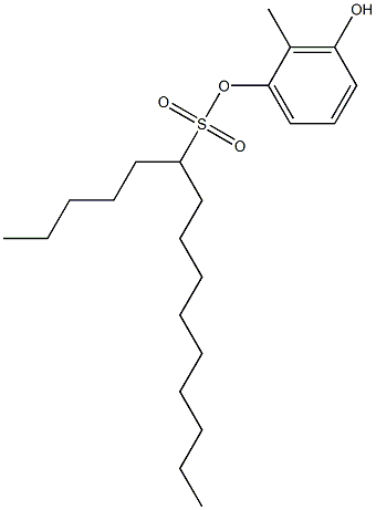 6-Pentadecanesulfonic acid 3-hydroxy-2-methylphenyl ester Struktur