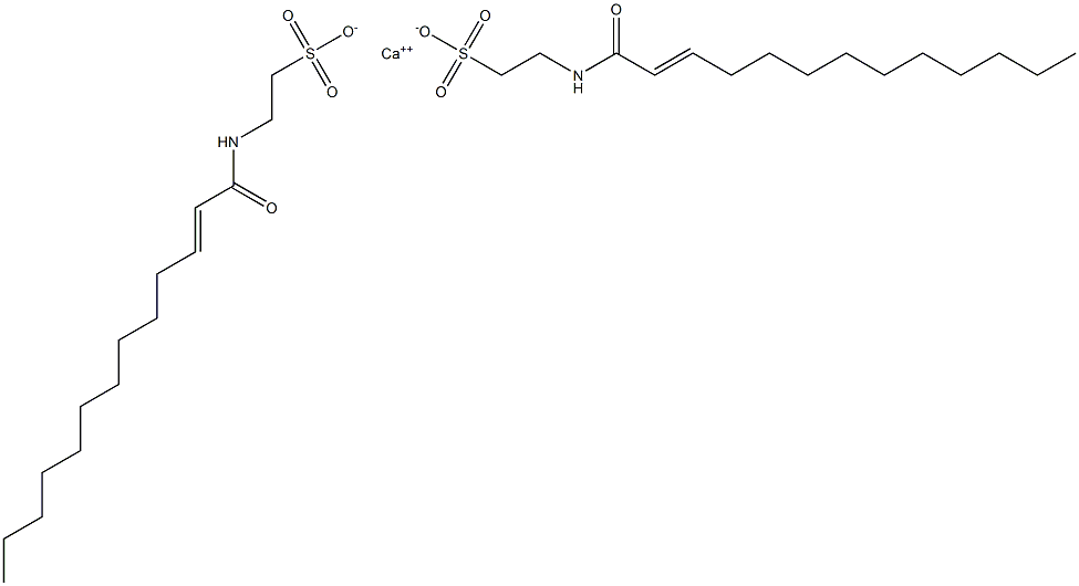 Bis[N-(2-tridecenoyl)taurine]calcium salt Struktur