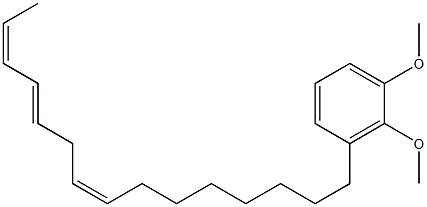 1,2-Dimethoxy-3-[(8Z,11E,13Z)-8,11,13-pentadecatrienyl]benzene Struktur