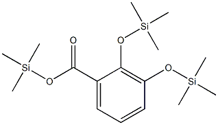 2,3-Bis(trimethylsilyloxy)benzoic acid trimethylsilyl ester Struktur