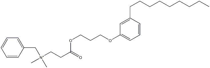 N,N-Dimethyl-N-benzyl-N-[2-[[3-(3-nonylphenyloxy)propyl]oxycarbonyl]ethyl]aminium Struktur