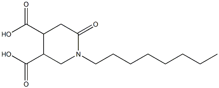 1-Octyl-6-oxo-3,4-piperidinedicarboxylic acid Struktur