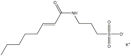 3-(2-Octenoylamino)-1-propanesulfonic acid potassium salt Struktur