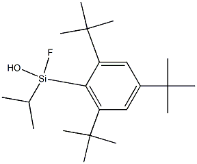 Fluoroisopropyl(2,4,6-tri-tert-butylphenyl)silanol Struktur