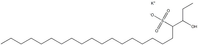 3-Hydroxydocosane-4-sulfonic acid potassium salt Struktur