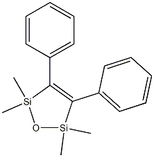 2,2,5,5-Tetramethyl-3,4-diphenyl-1-oxa-2,5-disilacyclopenta-3-ene Struktur