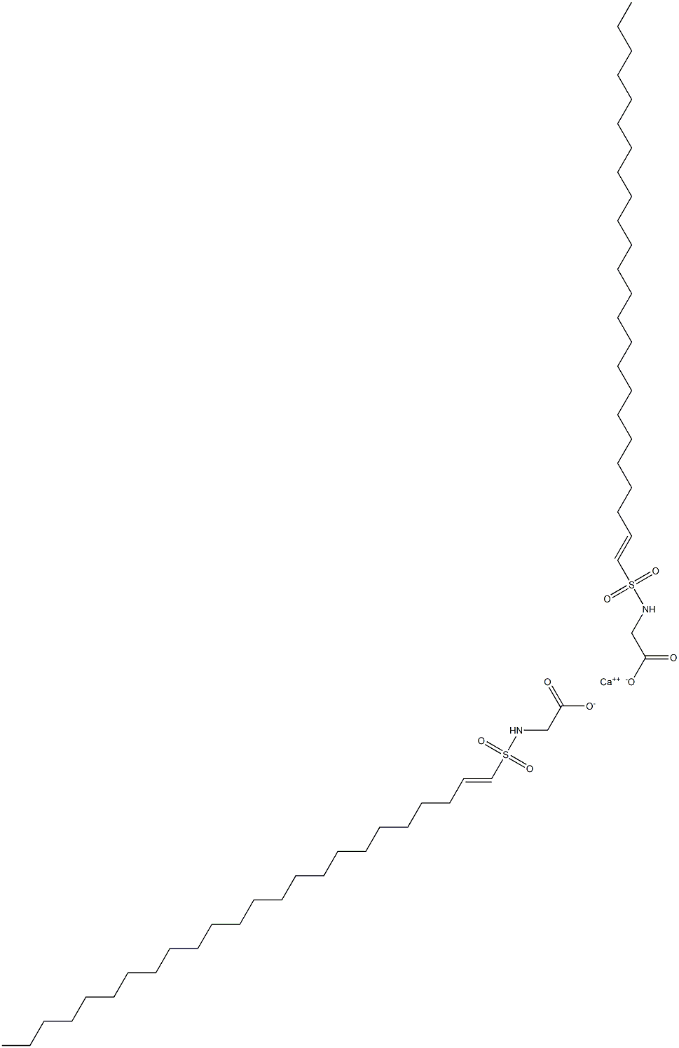 Bis[N-(1-tetracosenylsulfonyl)glycine]calcium salt Struktur