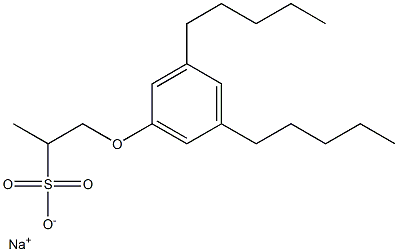 1-(3,5-Dipentylphenoxy)propane-2-sulfonic acid sodium salt Struktur