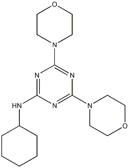 2,4-Bismorpholino-6-cyclohexylamino-1,3,5-triazine Struktur