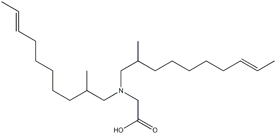 N,N-Bis(2-methyl-8-decenyl)aminoacetic acid Struktur