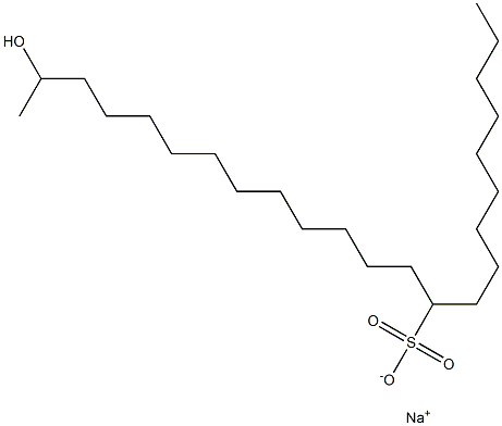 22-Hydroxytricosane-10-sulfonic acid sodium salt Struktur