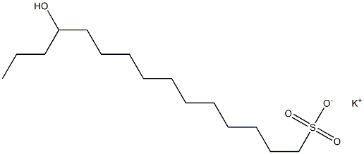 12-Hydroxypentadecane-1-sulfonic acid potassium salt Struktur