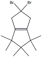 2,2-Dibromo-1,2,3,4,5,6-hexahydro-4,4,5,5,6,6-hexamethylpentalene Struktur