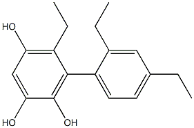 5-Ethyl-6-(2,4-diethylphenyl)benzene-1,2,4-triol Struktur