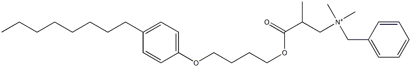 N,N-Dimethyl-N-benzyl-N-[2-[[4-(4-octylphenyloxy)butyl]oxycarbonyl]propyl]aminium Struktur