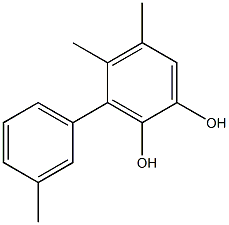 4,5-Dimethyl-3-(3-methylphenyl)benzene-1,2-diol Struktur