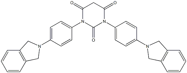 1,3-Bis[p-(isoindolin-2-yl)phenyl]barbituric acid Struktur